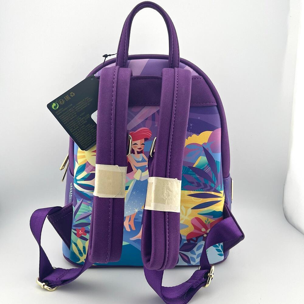 LOUNGEFLY NWT Disney Backpack + Mickey Ears, The Little Mermaid - Picture 12 of 17